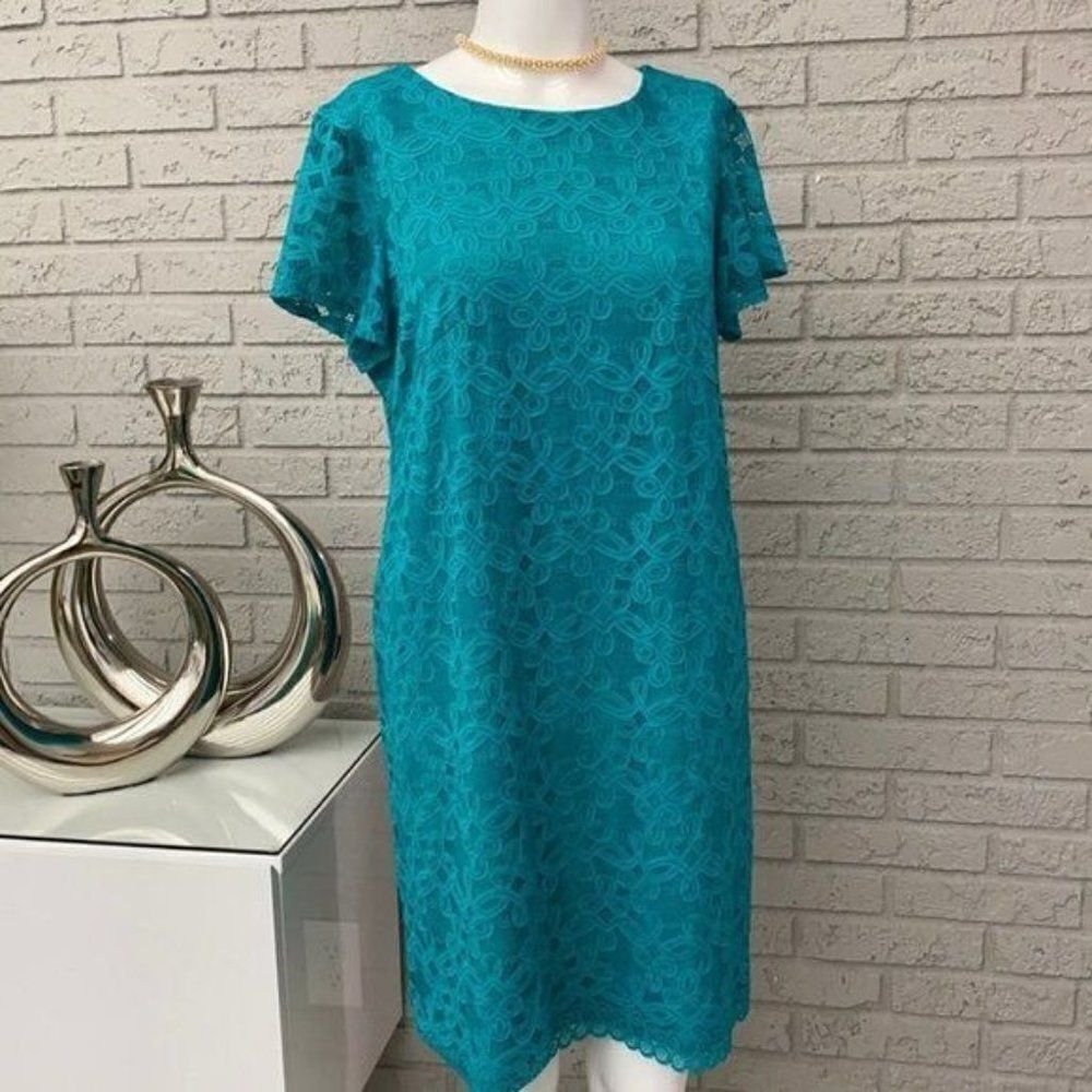 Leslie Fay Cocktail Lace Dress Size 10
